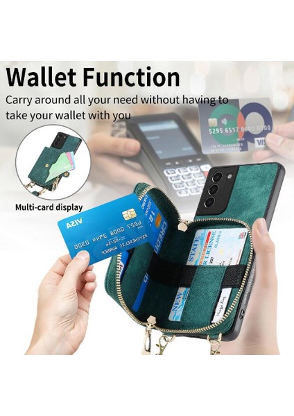 Samsung Galaxy S21 Ayarlanabilir Kordon Premium Deri 7 Kart (Yurt Dışından) fırsatları