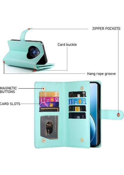 Realme 12 Pro Artı Iş Cüzdan Standı Için Flip Case Crossbody Kayış (Yurt Dışından)