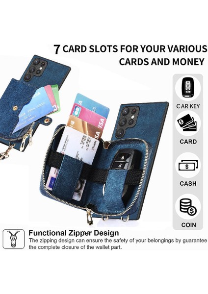 Samsung Galaxy S23 Ultra Standı Premium Deri 7 Kart Yuvaları (Yurt Dışından) indirimleri