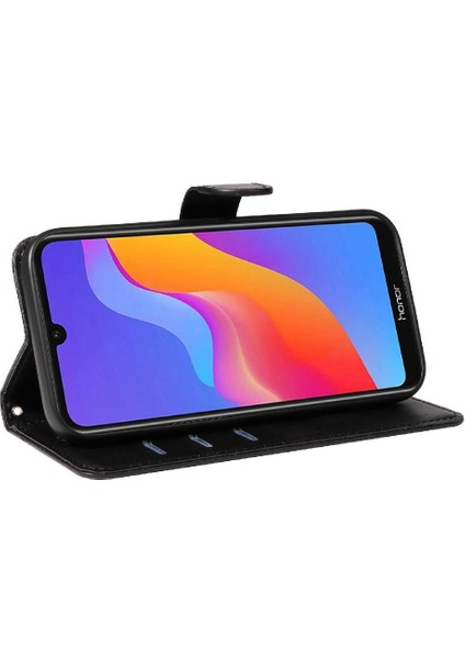 Huawei Y6 2019 Cüzdan Telefon Kılıfı Için Filp Durumda Preslenmiş Pu Deri ile (Yurt Dışından)