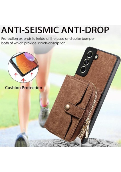 Samsung Galaxy S21 Fe Ayarlanabilir Kordon 7 Kart Yuvaları Için Kılıf Standı (Yurt Dışından) modelleri