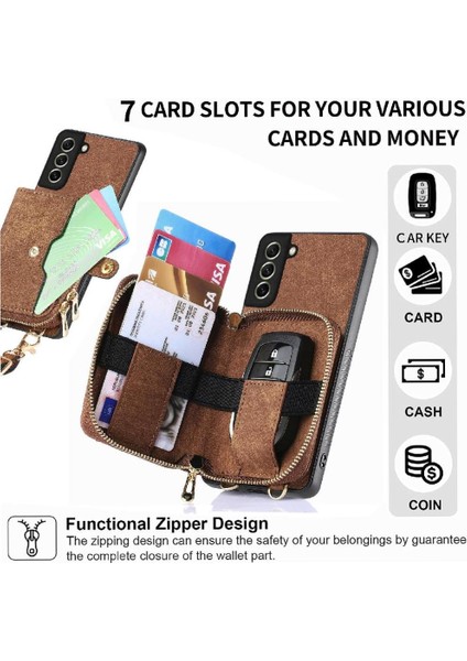 Samsung Galaxy S21 Fe Ayarlanabilir Kordon 7 Kart Yuvaları Için Kılıf Standı (Yurt Dışından) indirimleri