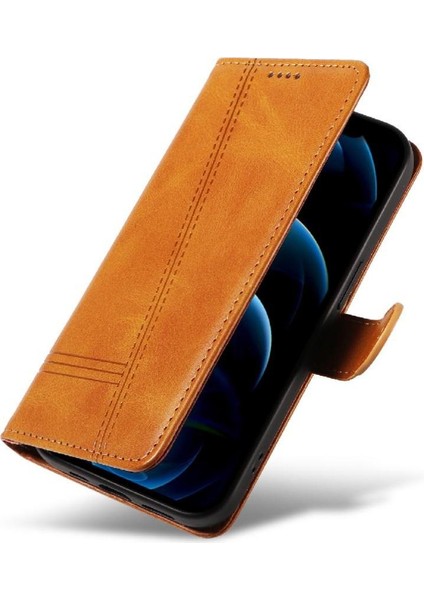 Kredi Kartı Yuvası ile IPhone 12/12 Pro Için Filp Durumda Cüzdan Telefon Kılıfı Pu (Yurt Dışından)