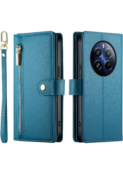 Realme 12 Pro Artı Iş Cüzdan Standı Için Flip Case Crossbody Kayış (Yurt Dışından)