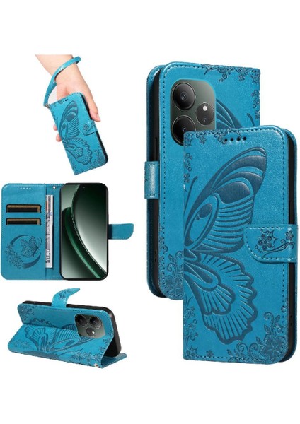 Realme Gt 6 Için Flip Case Ayrılabilir El Kayışı ile Yüksek Kaliteli Deri (Yurt Dışından)