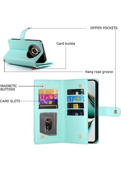 Realme 11 Pro Artı Crossbody Kayış Standı Için Flip Case Çok Fonksiyonlu (Yurt Dışından) fırsatları