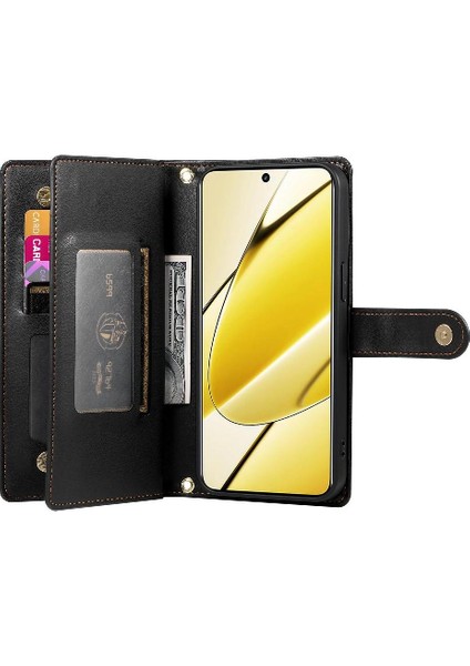 Realme 11 5g Cüzdan Çok Fonksiyonlu Standı Iş Kayışı Için Flip Case (Yurt Dışından)