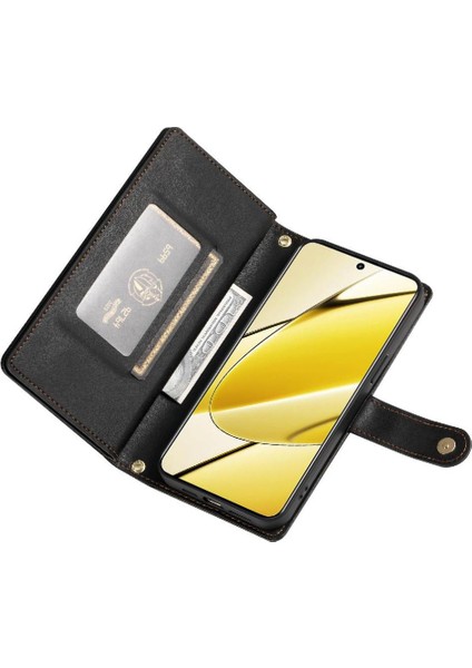 Realme 11 5g Cüzdan Çok Fonksiyonlu Standı Iş Kayışı Için Flip Case (Yurt Dışından)