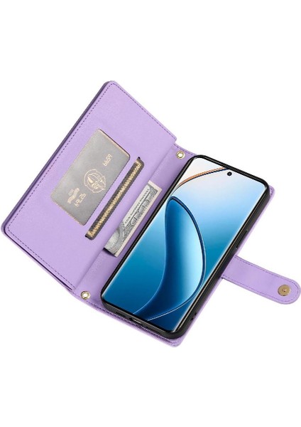 Realme 12 Pro Artı Iş Cüzdan Standı Için Flip Case Crossbody Kayış (Yurt Dışından)