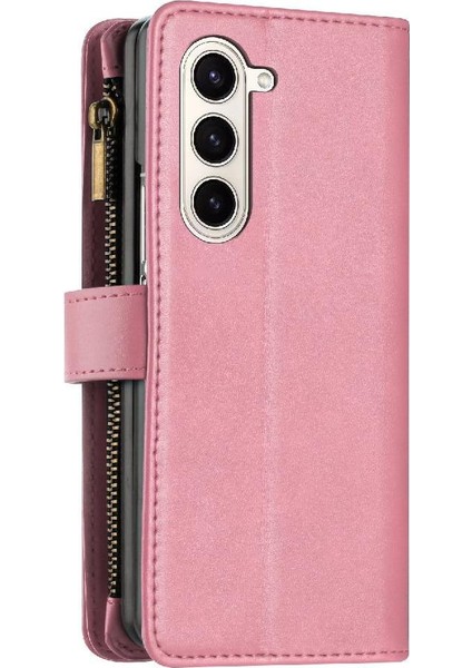 Samsung Galaxy Z Için Kılıf Fold 6 Cüzdan Fermuar Pu Deri Folio Flip Kart (Yurt Dışından)