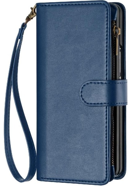 Samsung Galaxy Z Için Kılıf Fold 6 Cüzdan Fermuar Pu Deri Folio Flip Kart (Yurt Dışından)