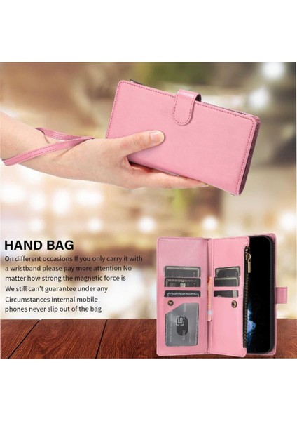 Oppo A78 4g Kart Yuvaları Için Kılıf Pu Deri Folio Kapak Cüzdan Fermuar Kapak (Yurt Dışından) modelleri