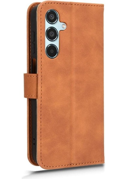 Samsung Galaxy M35 Kickstand Pu Deri Yan Toka Kartı Için Flip Case (Yurt Dışından)