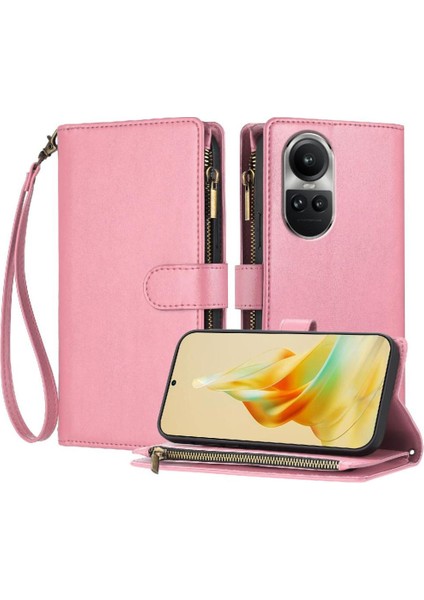 Oppo Oppo 10 Pro 5g Kart Yuvaları Için Kılıf Cüzdan Fermuar Çanta Kapak Pu (Yurt Dışından)
