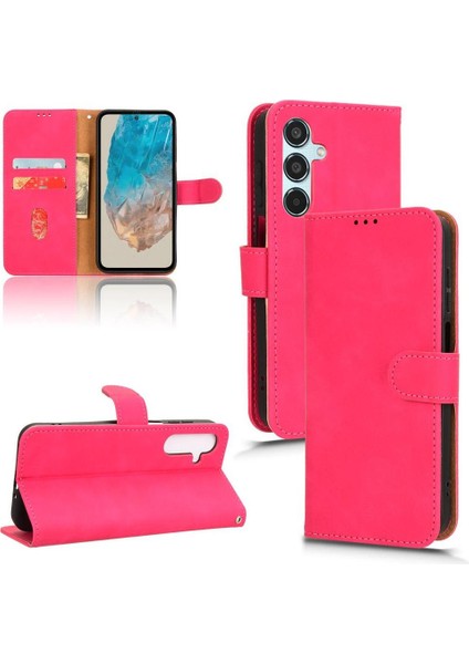 Samsung Galaxy M35 Kickstand Pu Deri Yan Toka Kartı Için Flip Case (Yurt Dışından)