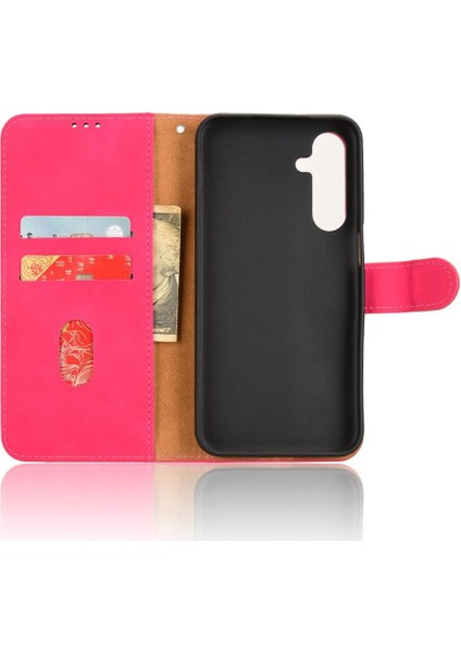 Samsung Galaxy M35 Kickstand Pu Deri Yan Toka Kartı Için Flip Case (Yurt Dışından)