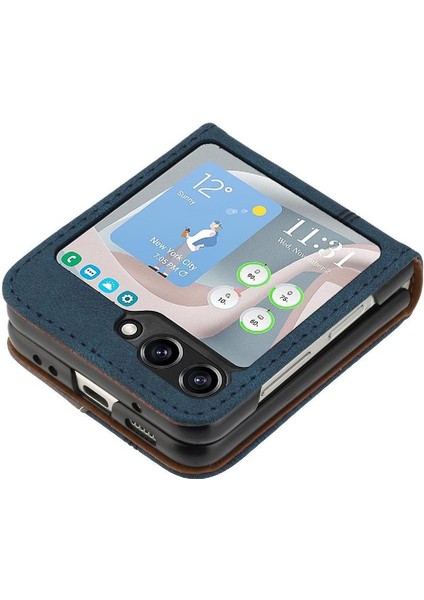 Samsung Galaxy Z Flip 6 Pu Deri Handy Standı Kart Yuvaları Kapak (Yurt Dışından) fırsatları