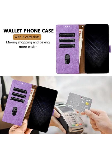 Xiaomi Poco M6 4g Kart Yuvaları Için Kılıf Kapak Manyetik Kapatma Pu Deri (Yurt Dışından)