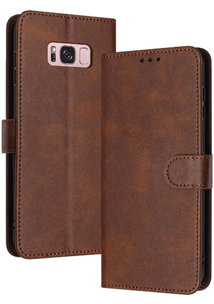 Samsung Galaxy S8 Artı Kart Yuvası Pu Deri Kickstand ile Flip Case (Yurt Dışından)