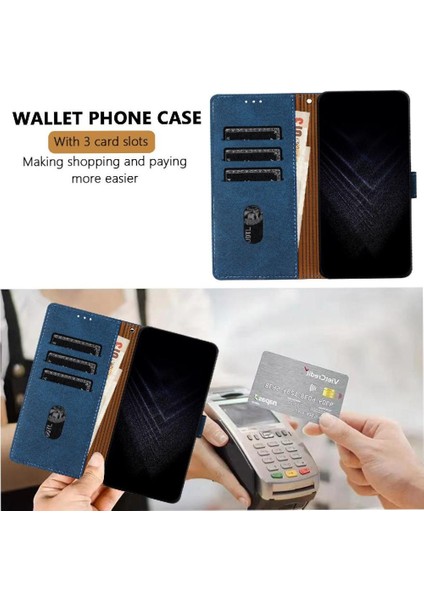Xiaomi Poco M6 4g Kart Yuvaları Için Kılıf Kapak Manyetik Kapatma Pu Deri (Yurt Dışından)
