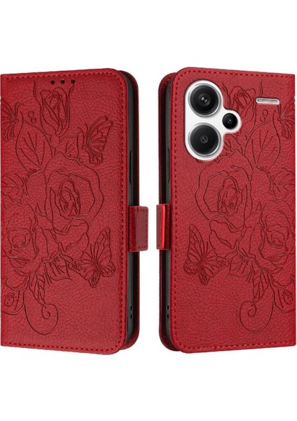 Xiaomi Redmi Için Not 13 Pro Artı Pu Deri Manyetik Cüzdan ile (Yurt Dışından)