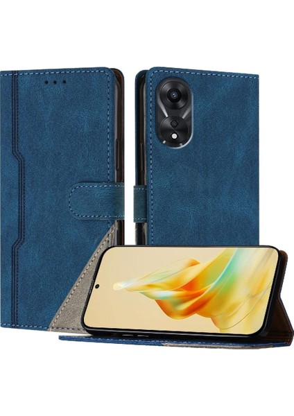 Oppo A78 4g Için Kullanışlı Standı Pu Deri Cüzdan Manyetik Kapatma (Yurt Dışından)