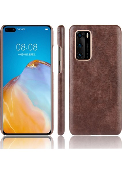 Huawei P40 Için Retro Kılıf Koruyucu Kapak Anti Scratch Retro Lychee (Yurt Dışından)