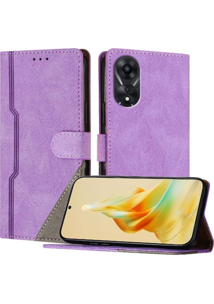 Oppo A78 4g Için Kullanışlı Standı Pu Deri Cüzdan Manyetik Kapatma (Yurt Dışından)