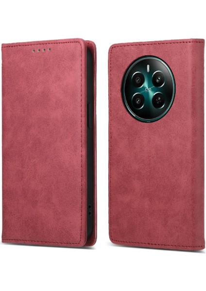 Realme 12 Artı Darbeye Dayanıklı Iş Rahat Kickstand Kart Için Flip Case (Yurt Dışından)