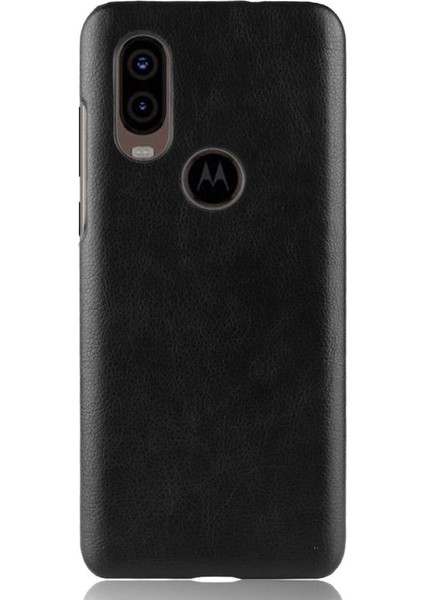 Motorola One Vision Uyumluluk Anti Scratch Retro Lychee Için Retro Kılıf (Yurt Dışından)