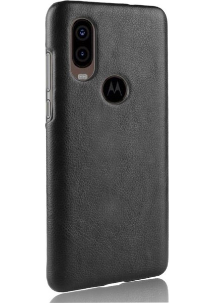 Motorola One Vision Uyumluluk Anti Scratch Retro Lychee Için Retro Kılıf (Yurt Dışından)