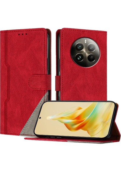 Realme 12 Pro Artı Cüzdan Kart Yuvaları Için Kılıf Kapak Pu Deri Manyetik (Yurt Dışından)