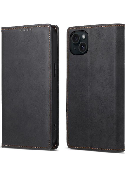 IPhone 15 Için Flip Case Artı Tpu Iş Rahat Kart Yuvası Kickstand (Yurt Dışından)