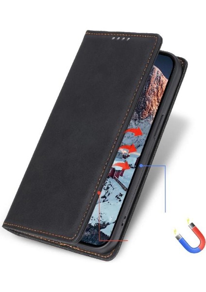 IPhone 15 Için Flip Case Artı Tpu Iş Rahat Kart Yuvası Kickstand (Yurt Dışından)