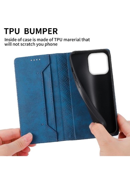 IPhone 14 Için Flip Case Pro Max Kart Yuvası Tpu Iş Rahat Kickstand (Yurt Dışından)