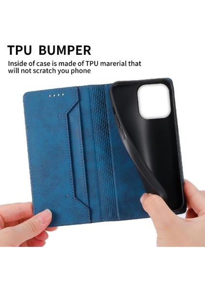 IPhone 15 Için Flip Case Pro Max Iş Rahat Kart Yuvası Kickstand Tpu (Yurt Dışından)