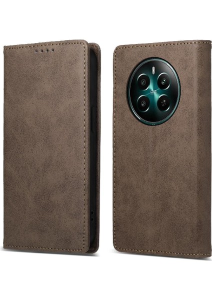 Realme 12 Artı Darbeye Dayanıklı Iş Rahat Kickstand Kart Için Flip Case (Yurt Dışından)
