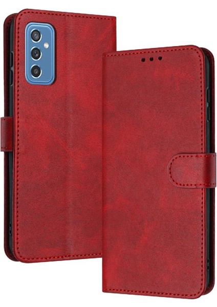 Toka Pu Deri Saf Renk ile Samsung Galaxy M52 5g Için Flip Case (Yurt Dışından)