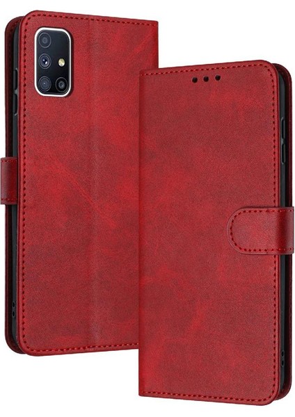 Kart Yuvası ile Samsung Galaxy M51 Pu Deri Kickstand Için Flip Case (Yurt Dışından)