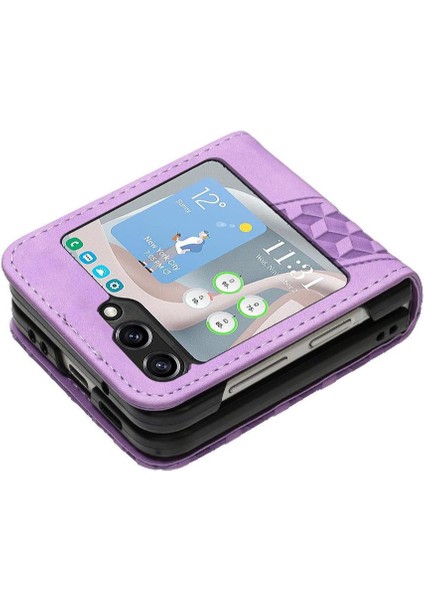 Telefon Kılıfı Için Samsung Galaxy Z Flip 6 Cüzdan Flip Folio Kart Yuvaları Kapak (Yurt Dışından)