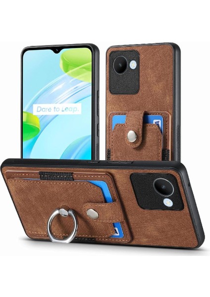 Realme C30 Için Kılıf Halka Tutucu Standı Crad Yuvası Manyetik Araç Montaj (Yurt Dışından)