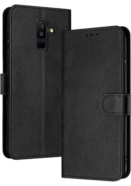 Kart ile Toka ile Samsung Galaxy A6 Artı Pu Deri Için Flip Case (Yurt Dışından)