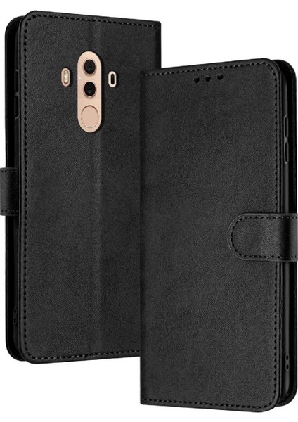 Kart Yuvası Pu ile Huawei Mate 10 Pro Saf Renk Kickstand Için Flip Case (Yurt Dışından)