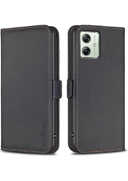 Motorola Moto G14 4g Için Flip Case Pu Deri Cüzdan Darbeye Tpu Iç (Yurt Dışından)