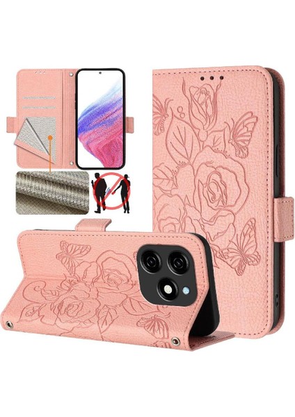 Kredi Kartı Yuvası Pu Deri Manyetik Cüzdan ile Tecno Spark 20 Için Kılıf (Yurt Dışından)