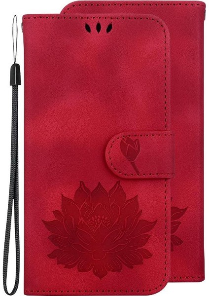 Tecno Camon 30 4g/5g Manyetik Kickstand Kabartma Lotus Için Flip Case (Yurt Dışından)