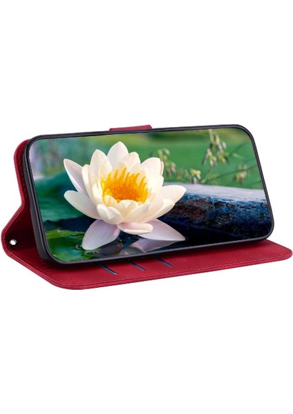 Tecno Camon 30 4g/5g Manyetik Kickstand Kabartma Lotus Için Flip Case (Yurt Dışından)