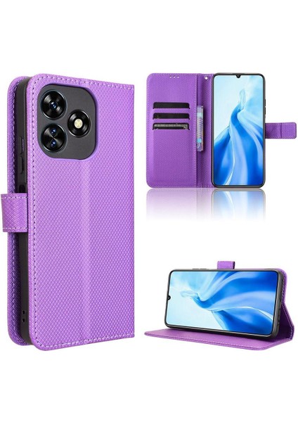 Oukitel C51 Kickstand Manyetik Cüzdan Kart Tutucu Kapak Için Kılıf (Yurt Dışından)