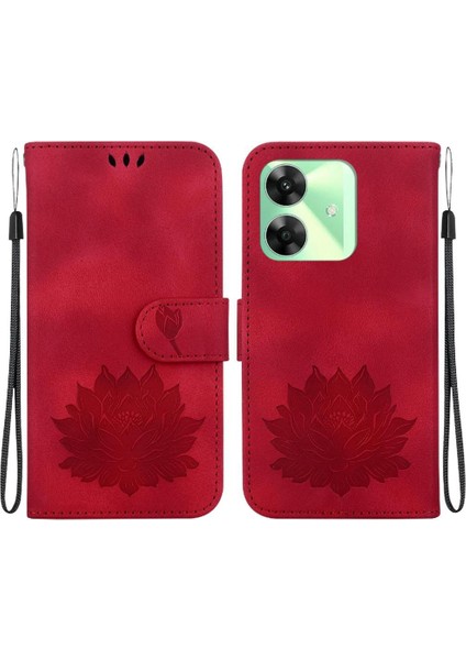 Realme C61 Kickstand Kickstand Manyetik Cüzdan Kabartma Için Flip Case (Yurt Dışından)
