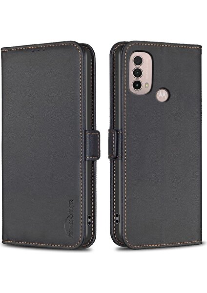 Manyi Mall Motorola Moto E40 Için Flip CASE/E30 Darbeye Tpu Iç Kabuk Pu Deri (Yurt Dışından)